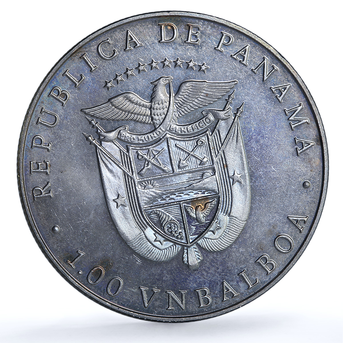 Panama 1 balboa Equestrian X#M7 Seoul Olympics Woman Horse proof CuNi coin 1988