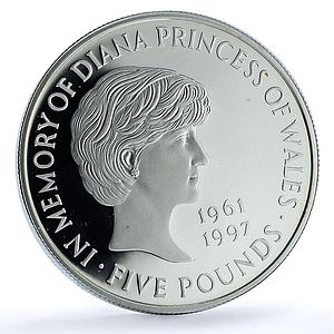 Great Britain 5 pounds Princess Diana Wales KM-997a proof silver coin 1999
