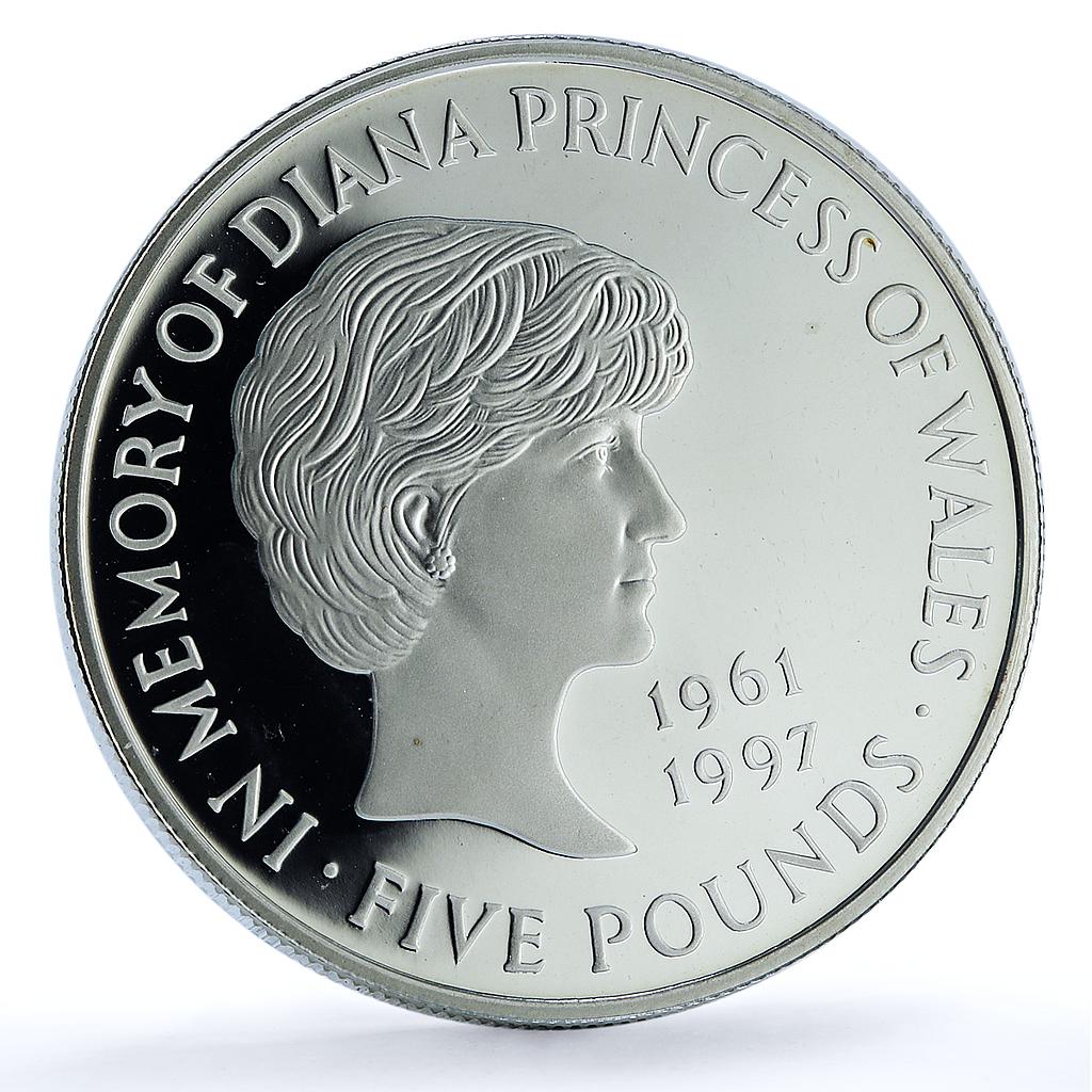 Great Britain 5 pounds Princess Diana Wales KM-997a proof silver coin 1999
