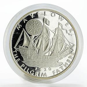 Somali 250 shillings The Pilgrim Fathers Mayflower Ship silver coin 2002