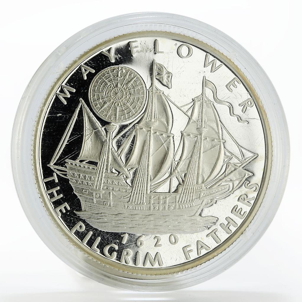 Somali 250 shillings The Pilgrim Fathers Mayflower Ship silver coin 2002