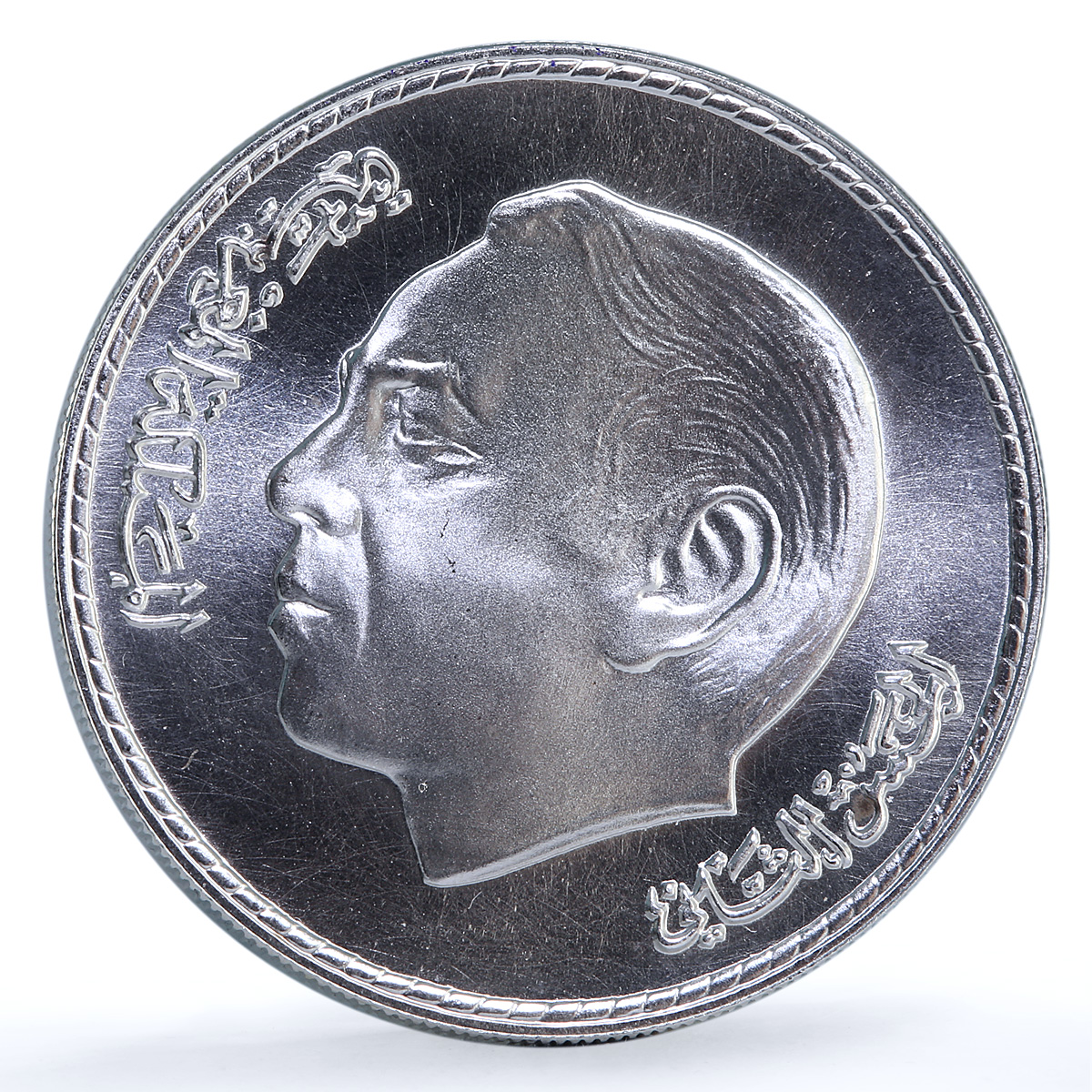 Morocco 200 dirhams Francophone Games Y#91 Sports BU silver coin 1989