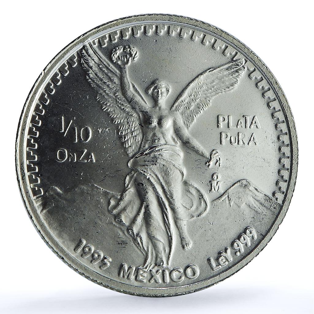 Mexico 1/10 onza Libertad Angel of Independence KM-543 Bullion silver coin 1993 Mexico 1/10 onza Libertad Angel of Independence KM-543 Bullion silver coin 1993