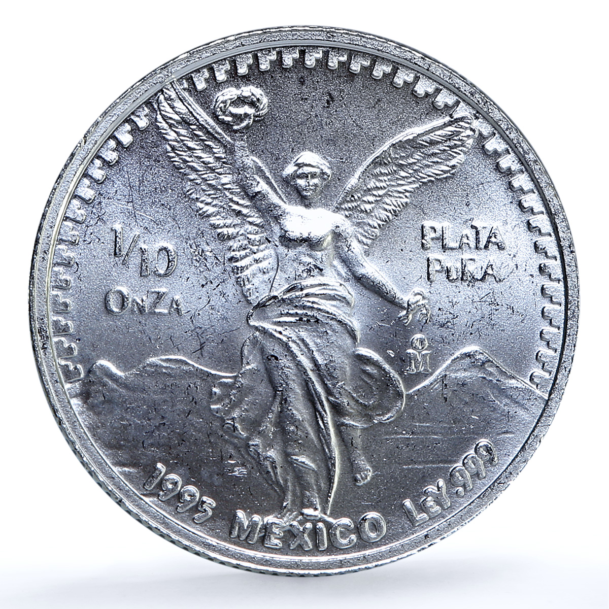 Mexico 1/10 onza Libertad Angel of Independence KM-543 Bullion silver coin 1993 Mexico 1/10 onza Libertad Angel of Independence KM-543 Bullion silver coin 1993