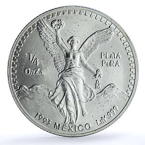 Mexico 1/4 onza Libertad Angel of Independence KM-544 Bullion silver coin 1993