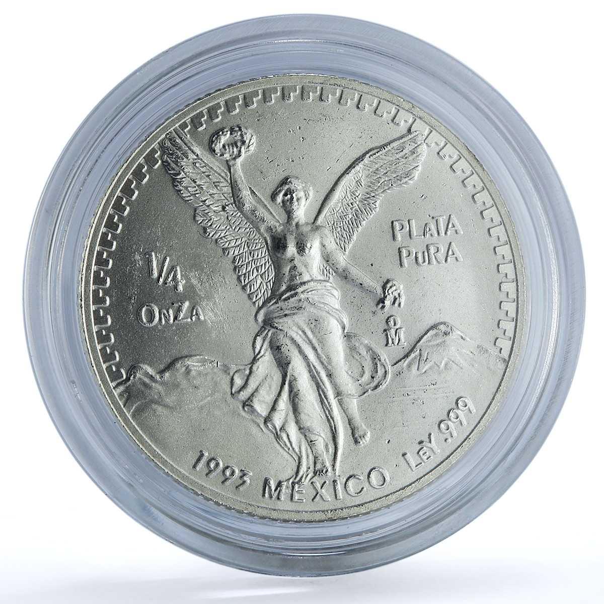 Mexico 1/4 onza Libertad Angel of Independence KM-544 Bullion silver coin 1993 Mexico 1/4 onza Libertad Angel of Independence KM-544 Bullion silver coin 1993