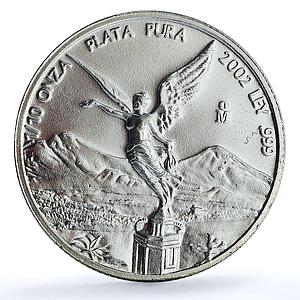 Mexico 1/10 onza Libertad Angel of Independence KM-610 Bullion silver coin 2002