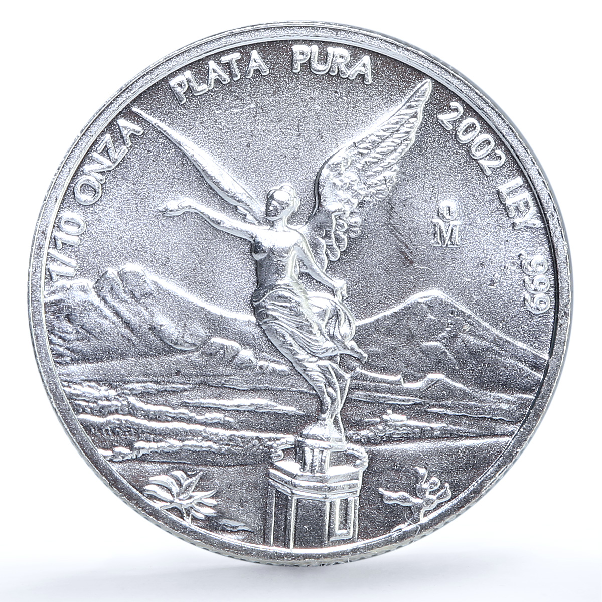 Mexico 1/10 onza Libertad Angel of Independence KM-610 Bullion silver coin 2002 Mexico 1/10 onza Libertad Angel of Independence KM-610 Bullion silver coin 2002