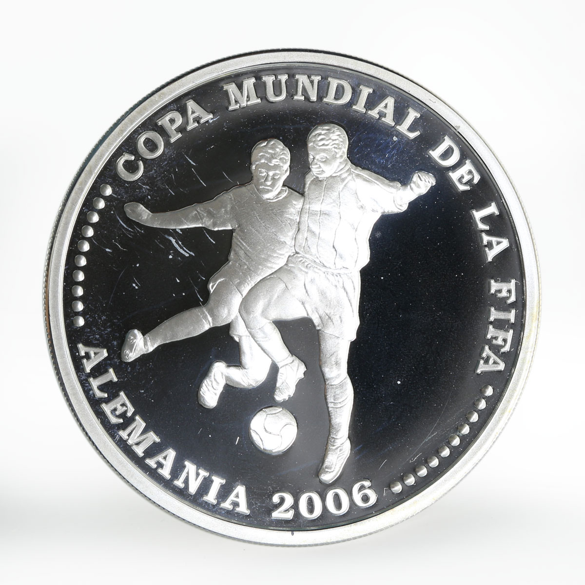 Paraguay 1 guarani Football World Cup Germany silver coin 2003 Paraguay 1 guarani Football World Cup Germany silver coin 2003
