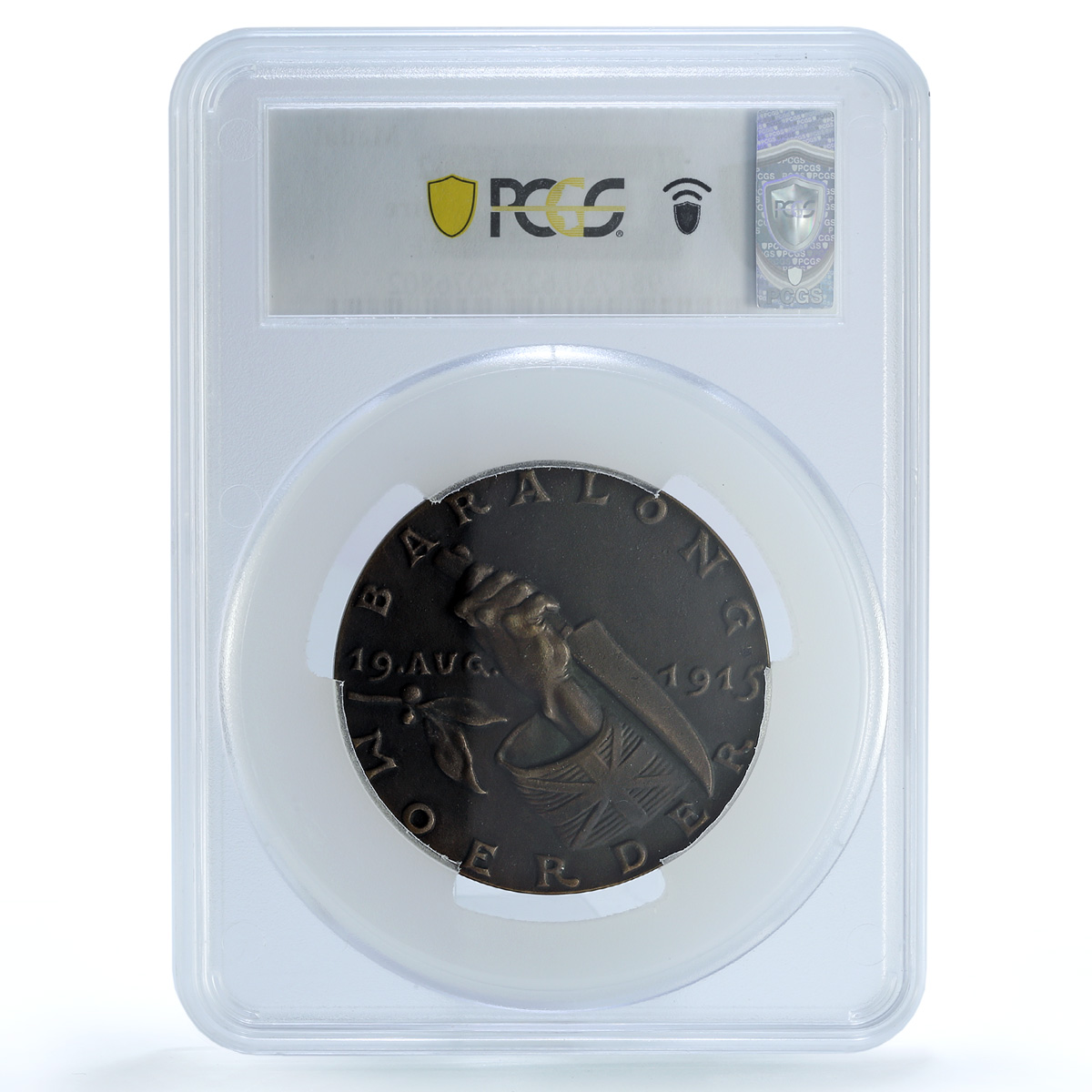 Germany Empire Baralong Moerder Kienast-162 Goetz MS 62 PCGS bronze medal 1915