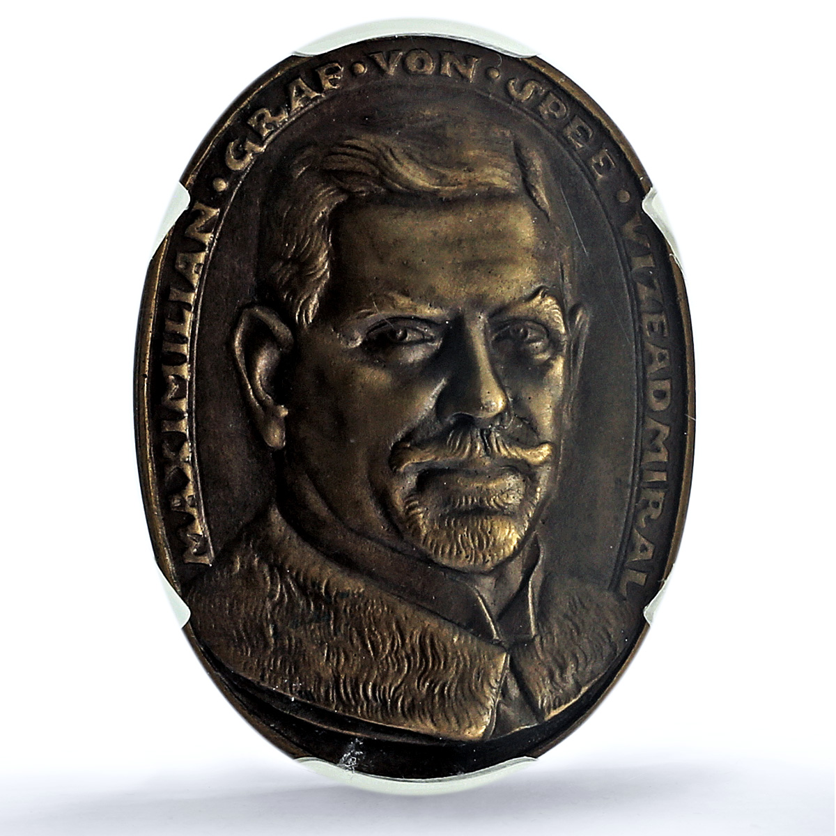 Germany Empire Maximilian von Spee Kienast-145 Goetz AU PCGS bronze medal 1914