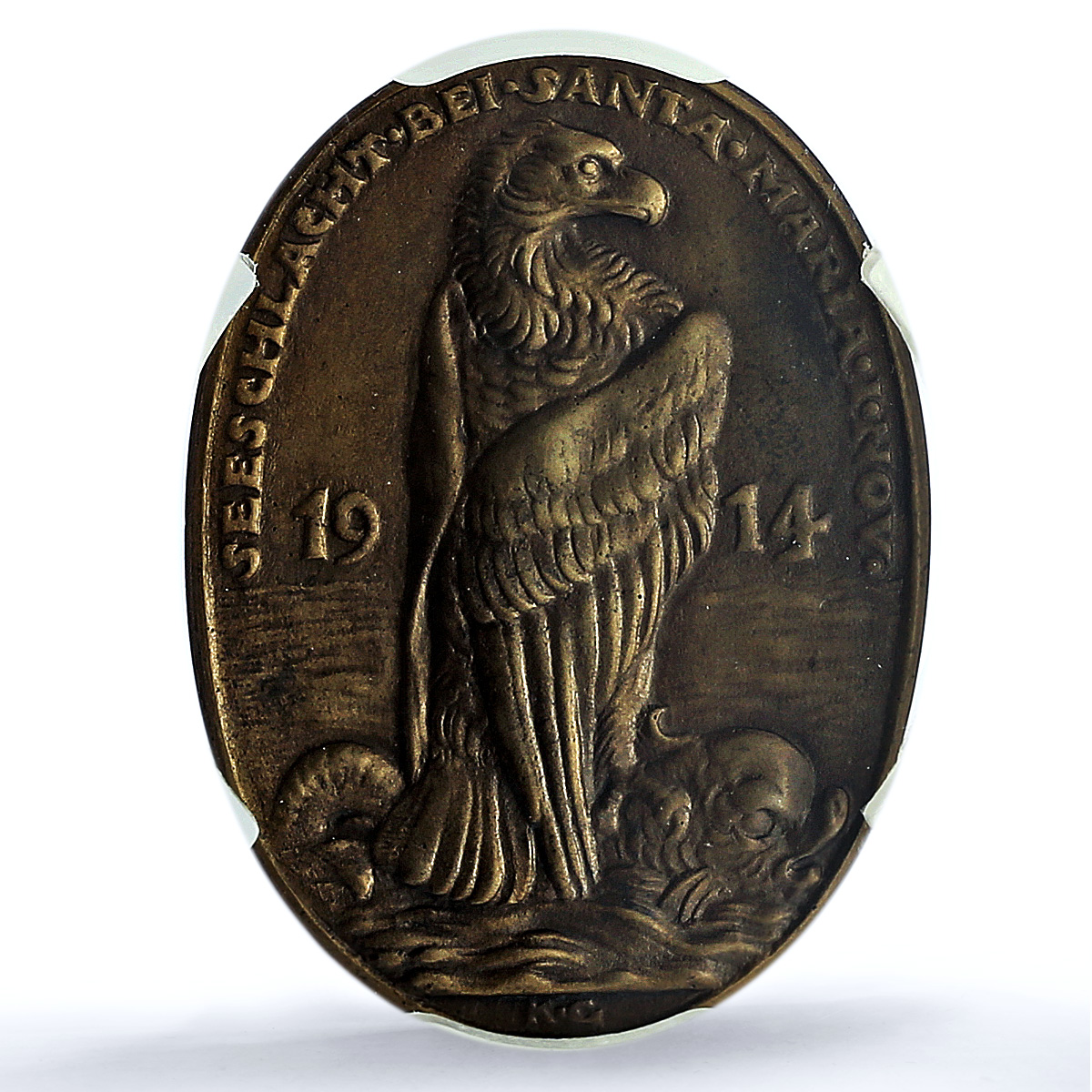 Germany Empire Maximilian von Spee Kienast-145 Goetz AU PCGS bronze medal 1914