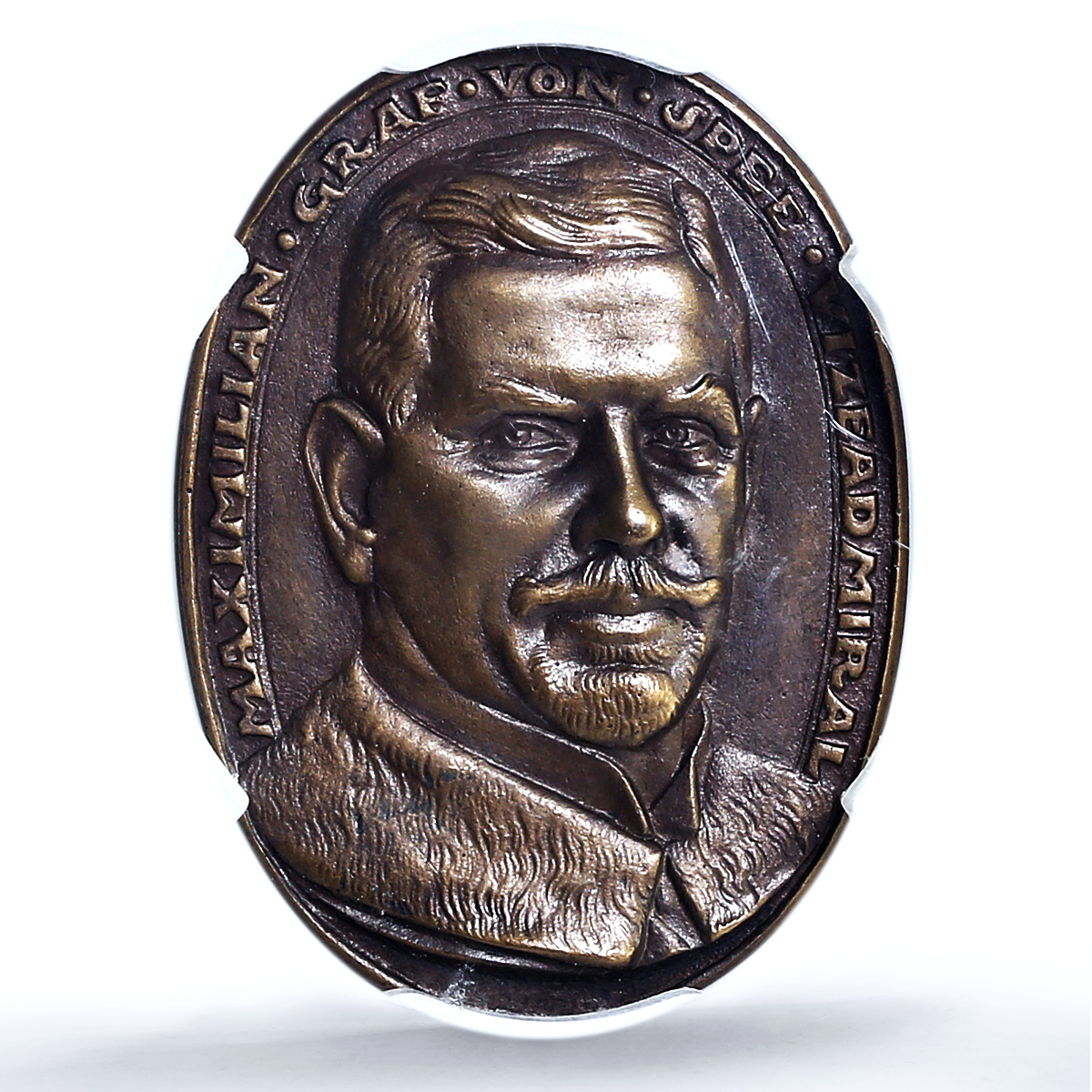 Germany Empire Maximilian von Spee Kienast-145 Goetz AU PCGS bronze medal 1914