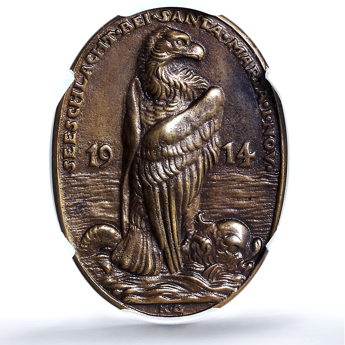 Germany Empire Maximilian von Spee Kienast-145 Goetz AU PCGS bronze medal 1914