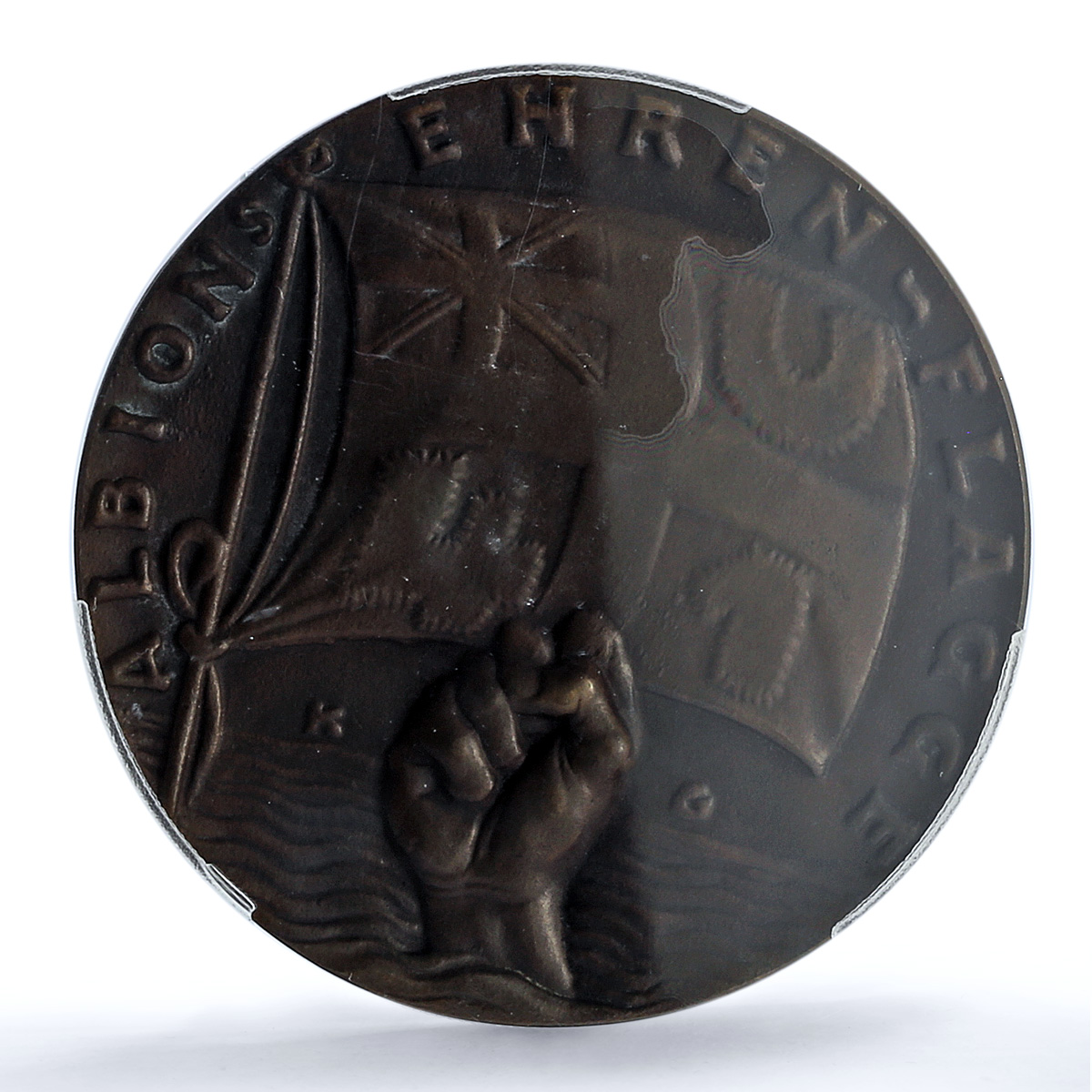 Germany Empire Baralong U 41 Sink Kienast-163 Goetz MS 63 PCGS bronze medal 1915