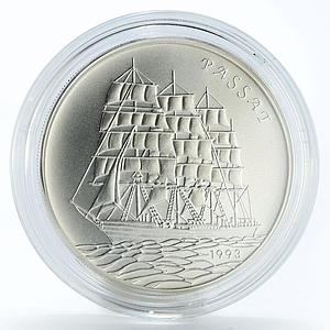 Guinea-Bissau 20000 pesos Sailing Ship Passat silver coin 1993