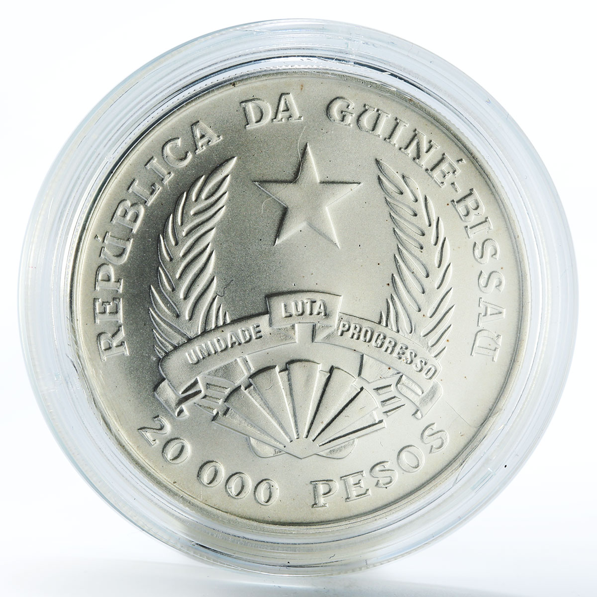 Guinea-Bissau 20000 pesos Sailing Ship Passat silver coin 1993