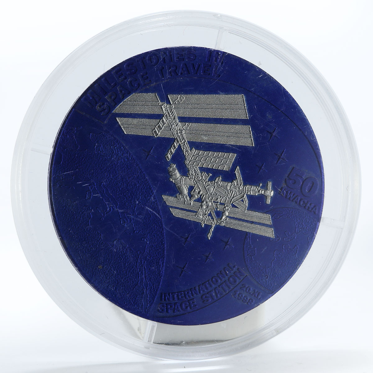 Malawi 50 kwacha International Space Station niobium coin 2009