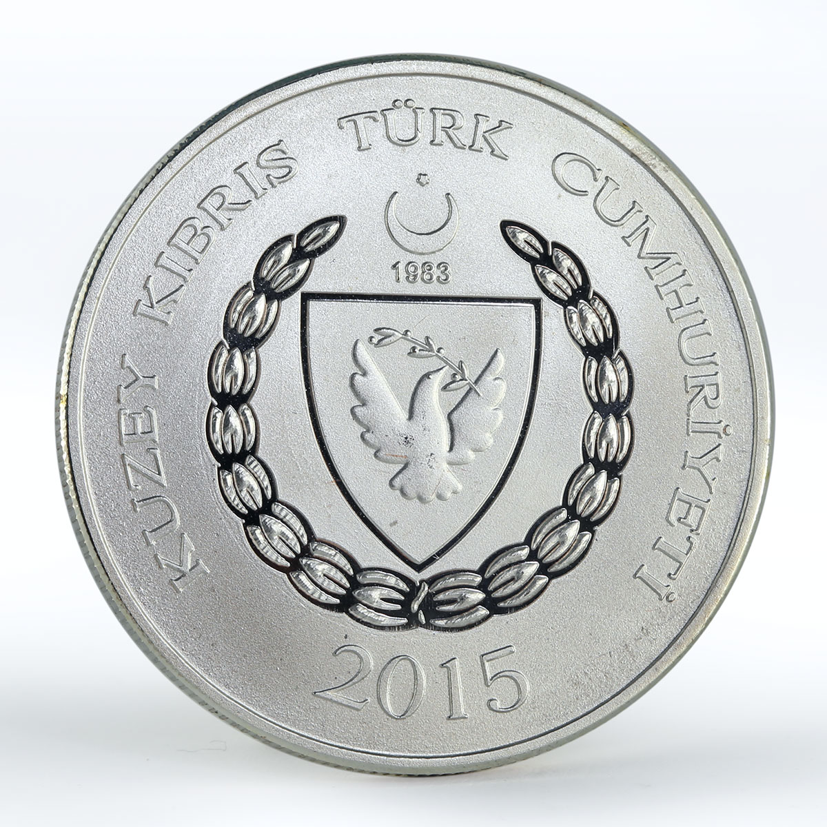 Northern Cyprus Turkish lira Sultan II Selim Han nickel token 2015