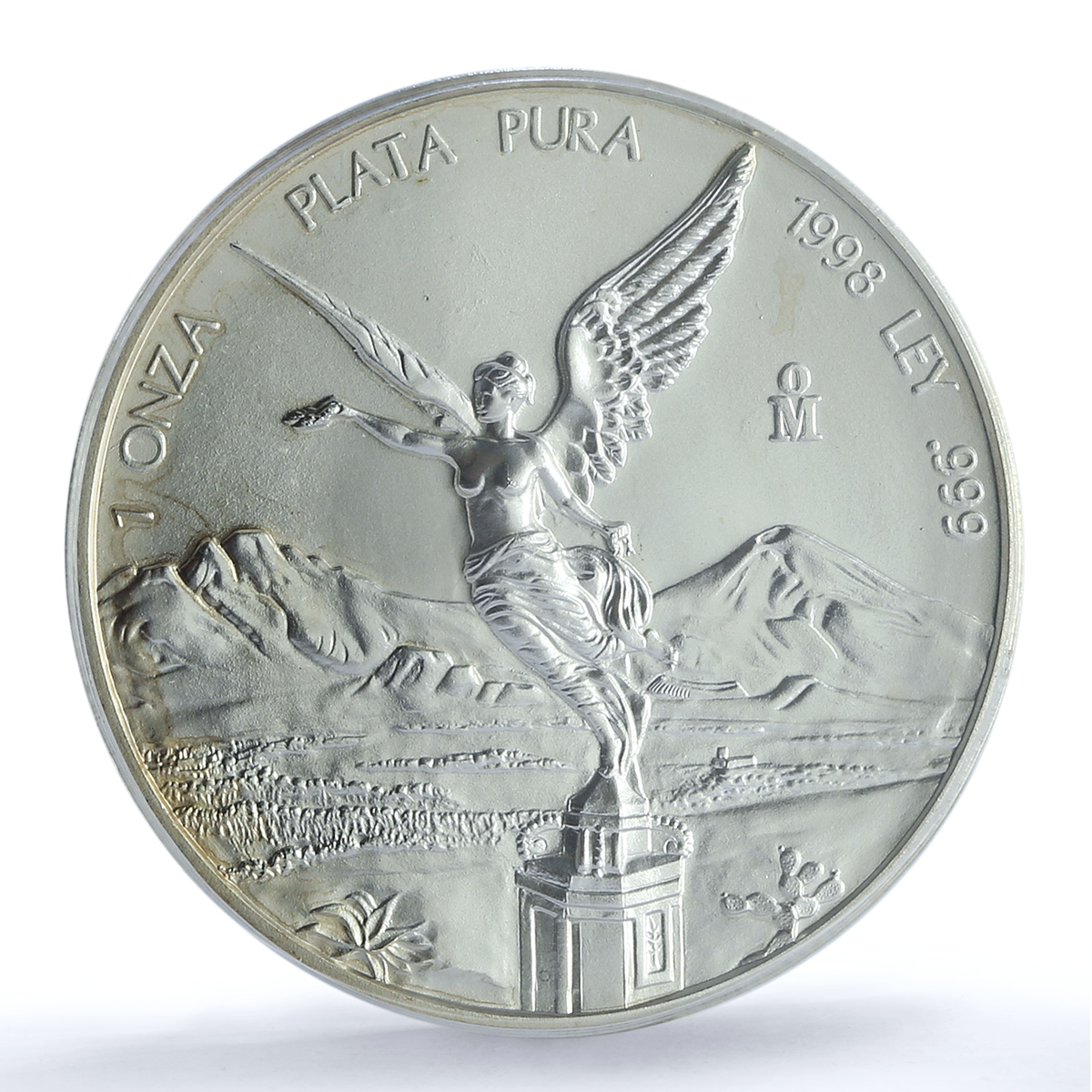 Mexico 1 onza Libertad Angel of Independence KM-613 MS 67 PCGS silver coin 1998