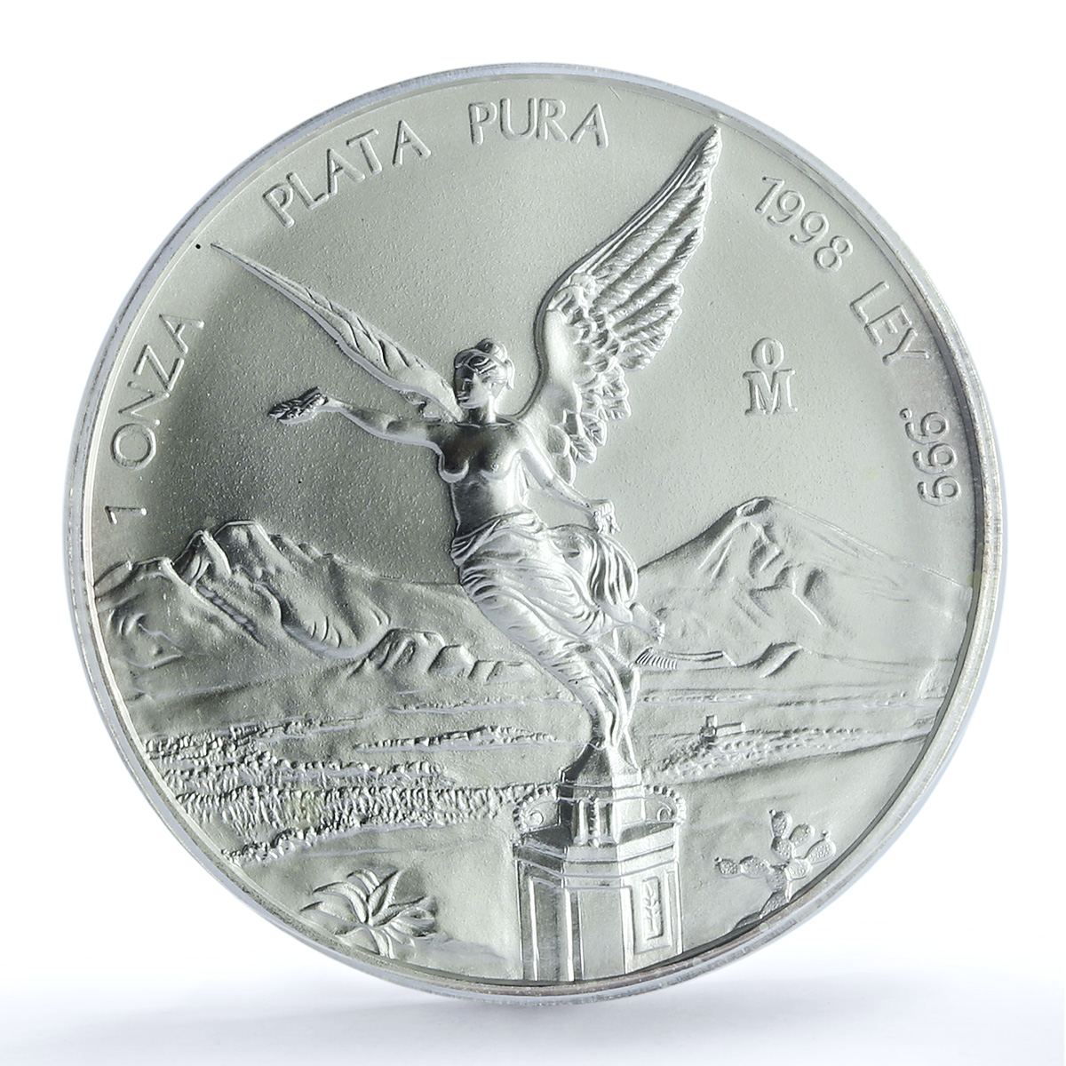 Mexico 1 onza Libertad Angel of Independence KM-613 MS 68 PCGS silver coin 1998