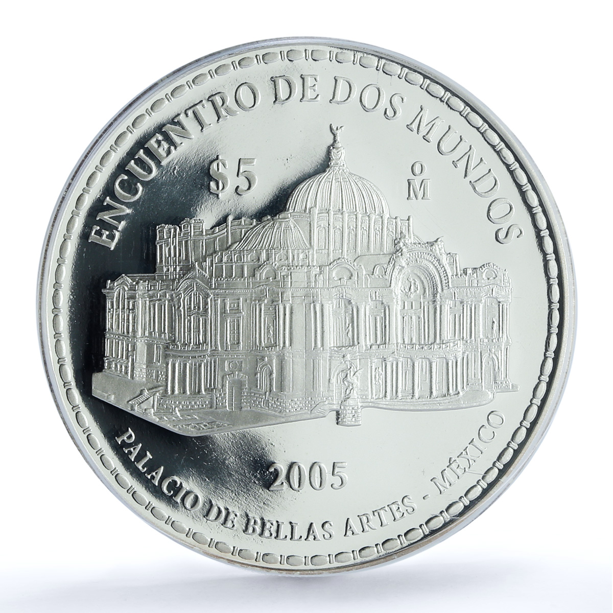 Mexico 5 pesos Palace Fine Arts KM-765 Ibero-American PR69 PCGS silver coin 2005