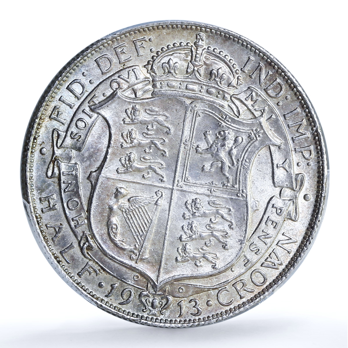 Great Britain 1/2 crown George V KM-818 S-4011 MS 63 PCGS silver coin 1913 Great Britain 1/2 crown George V KM-818 S-4011 MS 63 PCGS silver coin 1913