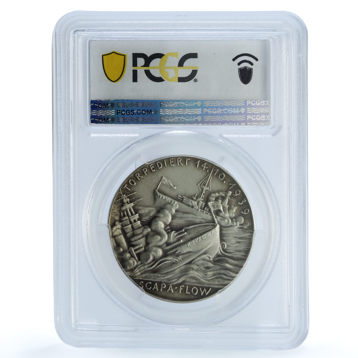 Germany Third Reich Prien Scapa Flow Kienast-564 SP 62 PCGS silver medal 1939 Germany Third Reich Prien Scapa Flow Kienast-564 SP 62 PCGS silver medal 1939