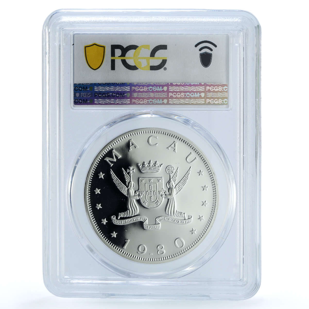 Macau 100 patacas Year Monkey KM-16 Lunar Calendar PR 69 PCGS silver coin 1980 Macau 100 patacas Year Monkey KM-16 Lunar Calendar PR 69 PCGS silver coin 1980