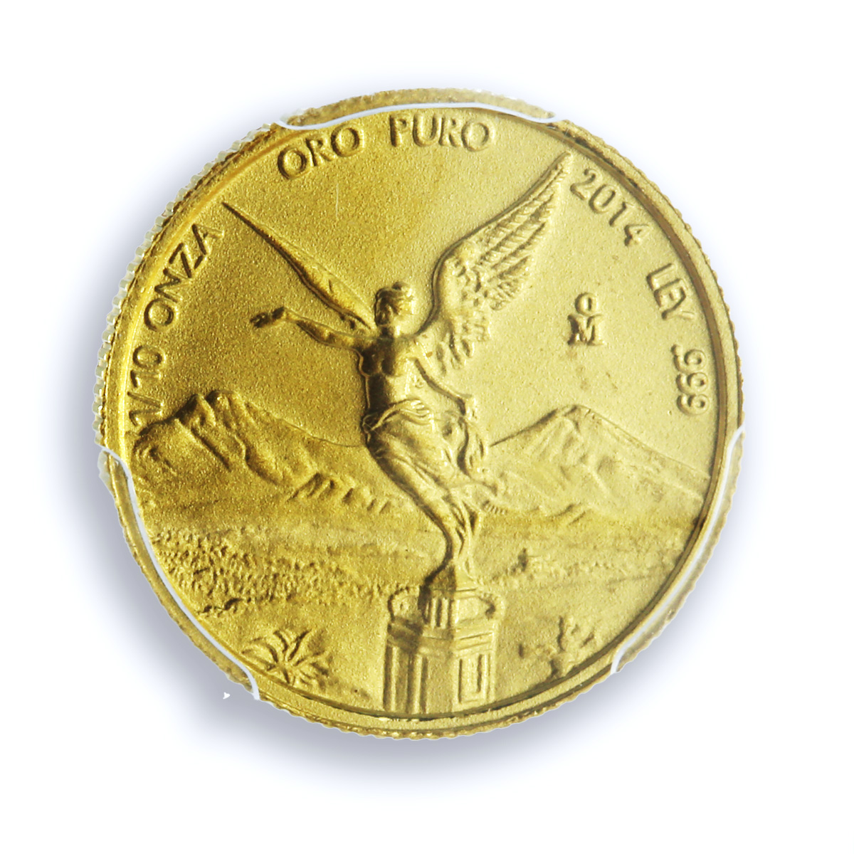 Mexico 1/10 onza Libertad Angel of Independence KM-672 MS 69 PCGS gold coin 2014