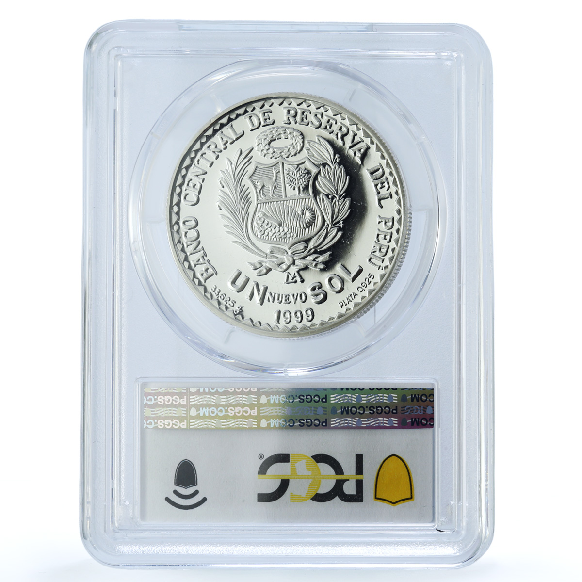 Peru 1 sol Peace Accords Brasilia KM-354 Dove Bird PR 68 PCGS silver coin 1999 Peru 1 sol Peace Accords Brasilia KM-354 Dove Bird PR 68 PCGS silver coin 1999