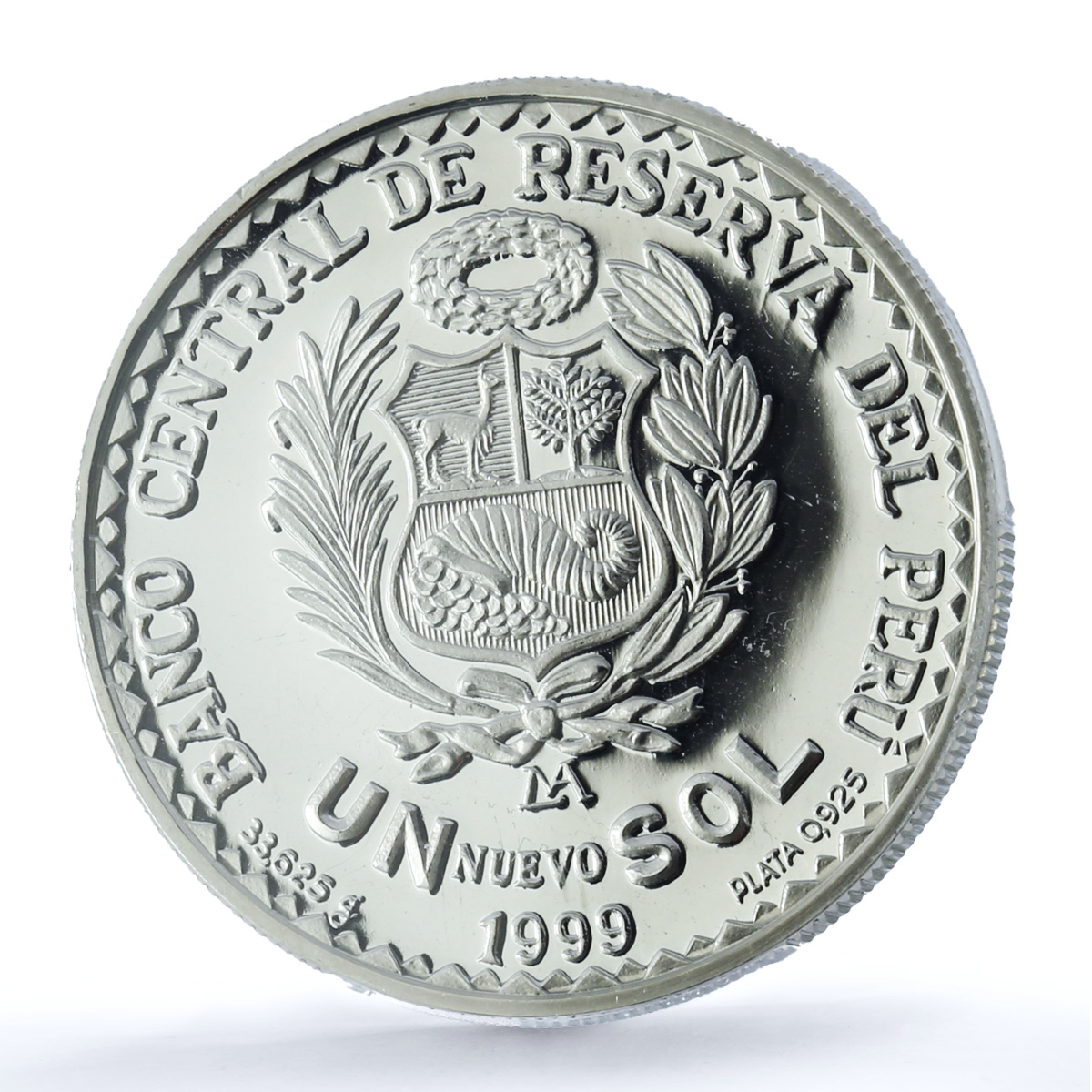 Peru 1 sol Peace Accords Brasilia KM-354 Dove Bird PR 68 PCGS silver coin 1999 Peru 1 sol Peace Accords Brasilia KM-354 Dove Bird PR 68 PCGS silver coin 1999