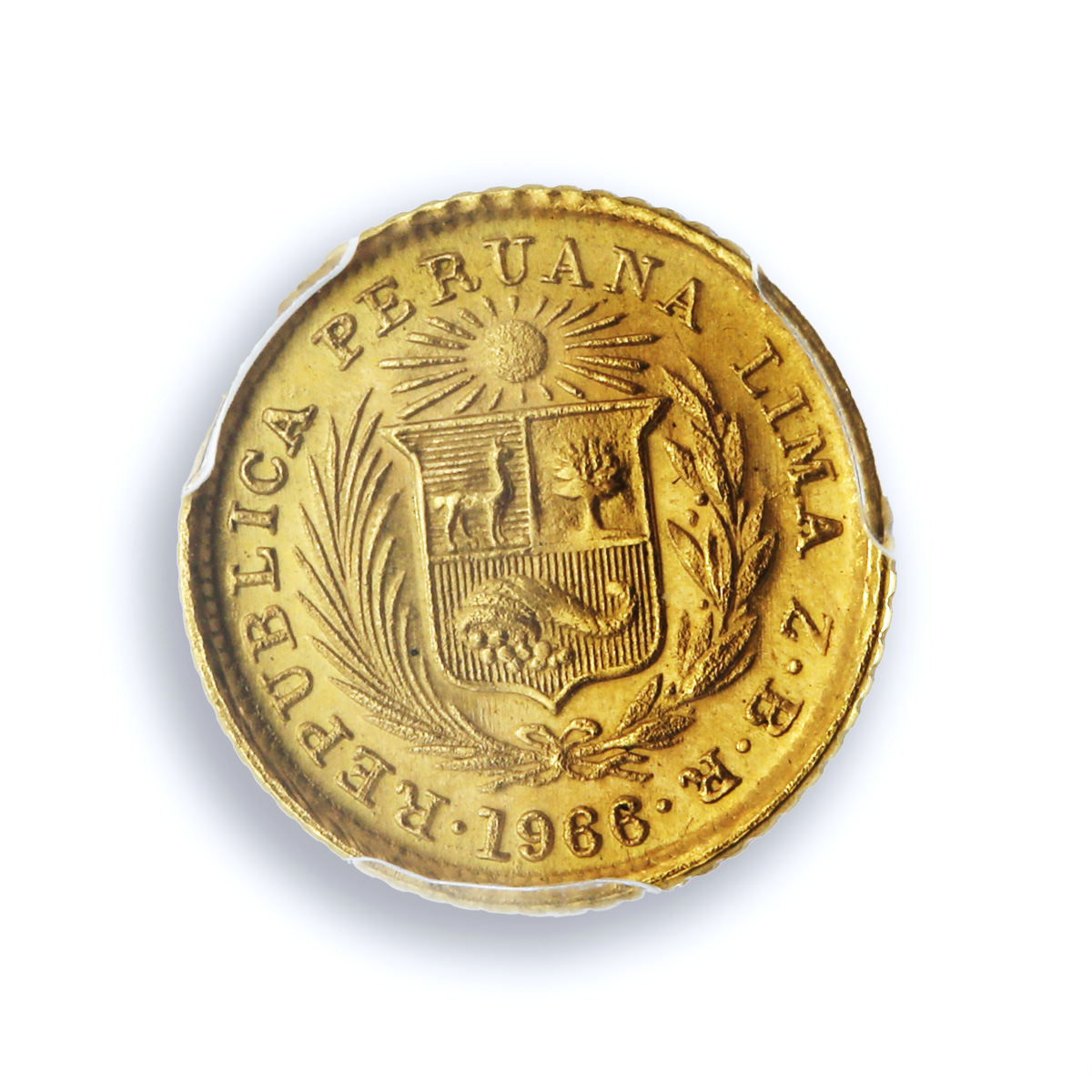Peru 1/5 libra Republic Trade Coinage KM-210 Fr-75 MS 67 PCGS gold coin 1966 ZBR Peru 1/5 libra Republic Trade Coinage KM-210 Fr-75 MS 67 PCGS gold coin 1966 ZBR