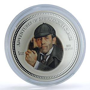 Cook Islands 2 dollars Sherlock Holmes KM-532 Literature Cinema silver coin 2007