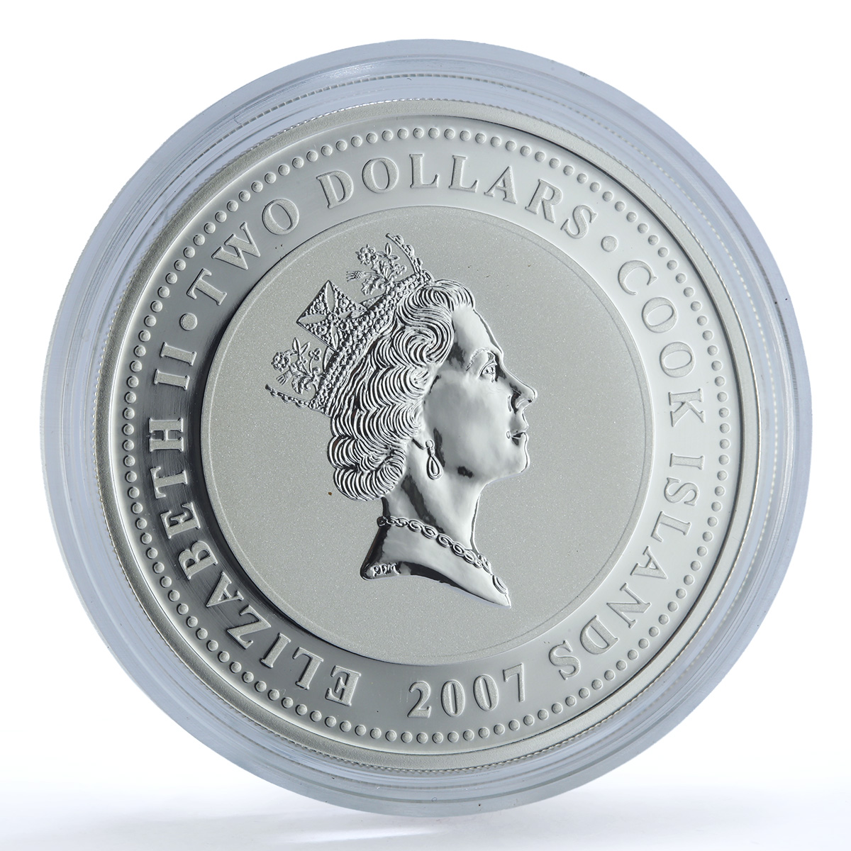 Cook Islands 2 dollars Sherlock Holmes KM-532 Literature Cinema silver coin 2007