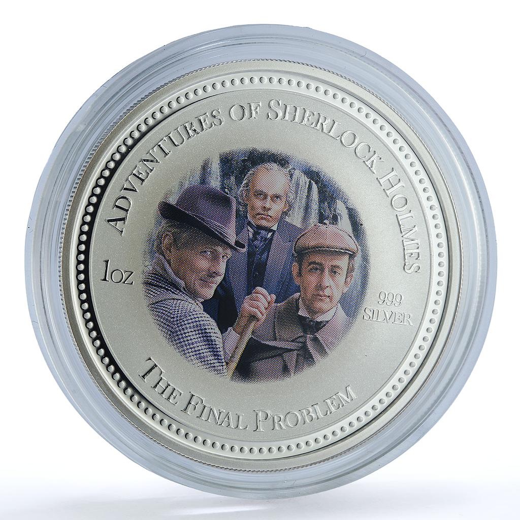 Cook Islands 2 dollars Final Problem Literature Cinema Holmes silver coin 2007 Cook Islands 2 dollars Final Problem Literature Cinema Holmes silver coin 2007
