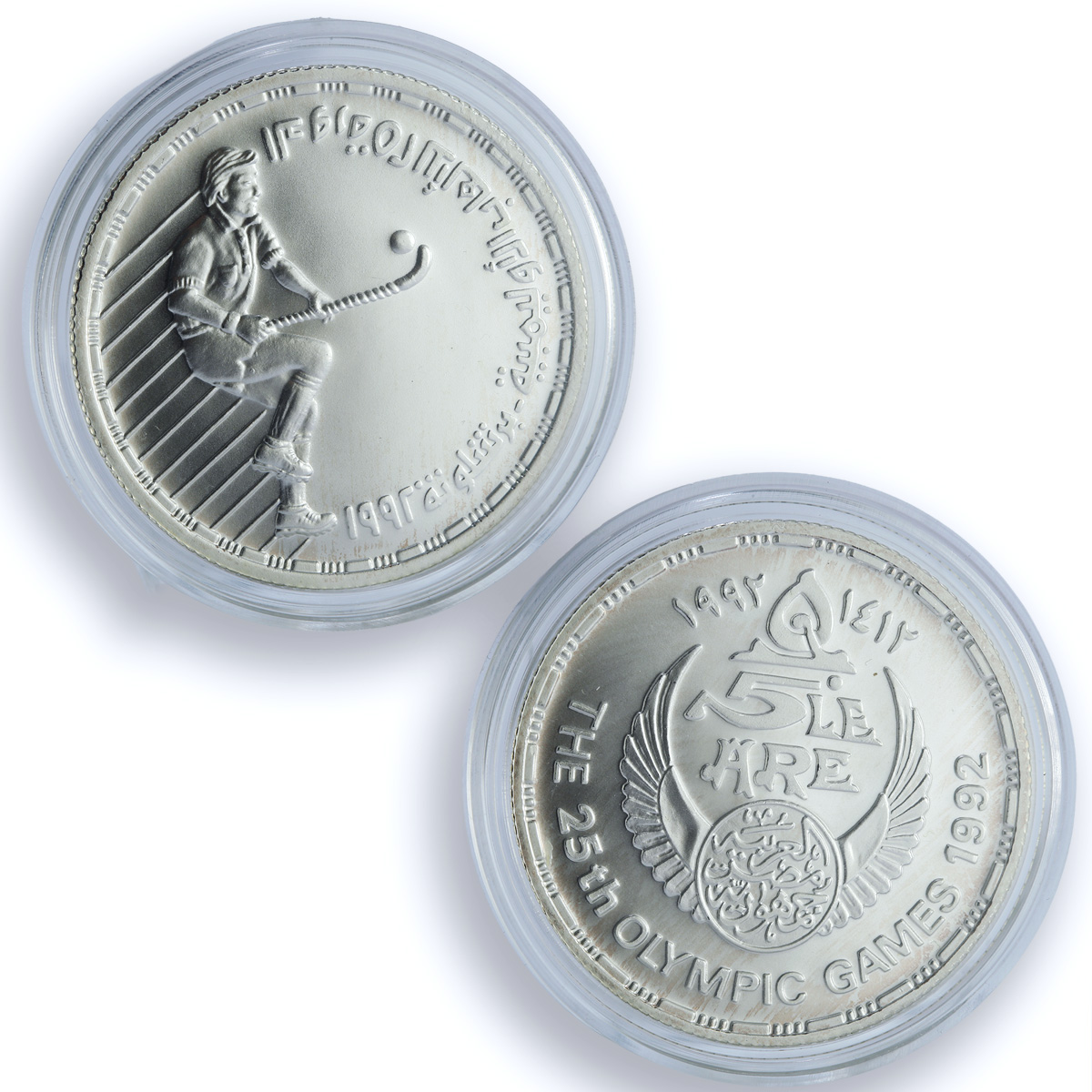 Egypt 5 pounds x 8 Set Barcelona Olympic Games Matte Sports silver coins 1992 Egypt 5 pounds x 8 Set Barcelona Olympic Games Matte Sports silver coins 1992