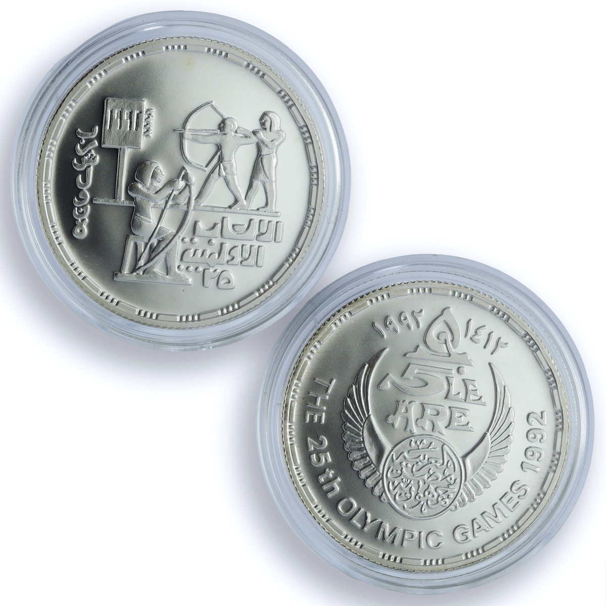 Egypt 5 pounds x 8 Set Barcelona Olympic Games Matte Sports silver coins 1992 Egypt 5 pounds x 8 Set Barcelona Olympic Games Matte Sports silver coins 1992