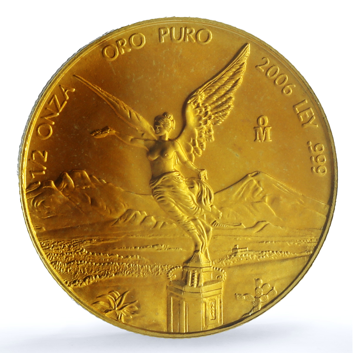 Mexico 1/2 onza Libertad Angel of Independence KM-674 MS 70 PCGS gold coin 2006