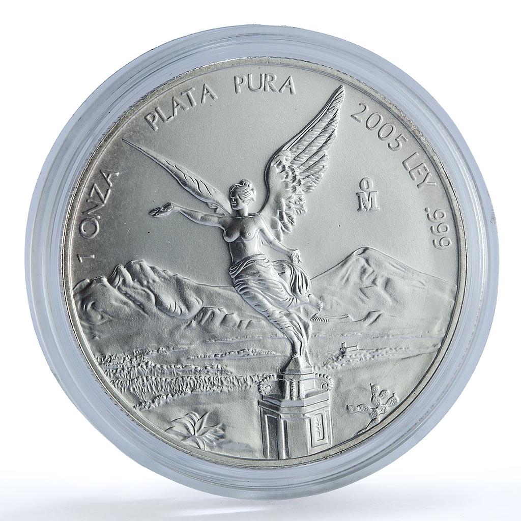 Mexico 1 onza Libertad Angel of Independence KM-639 Bullion silver coin 2005 Mexico 1 onza Libertad Angel of Independence KM-639 Bullion silver coin 2005