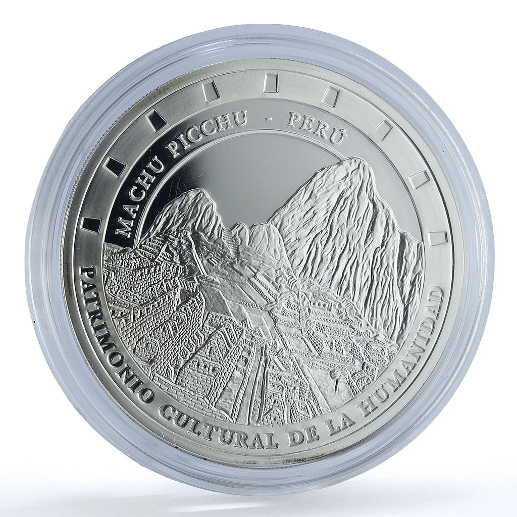 Peru 1 sol Machu Picchu Ibero-American Architecture proof silver coin 2005 Peru 1 sol Machu Picchu Ibero-American Architecture proof silver coin 2005