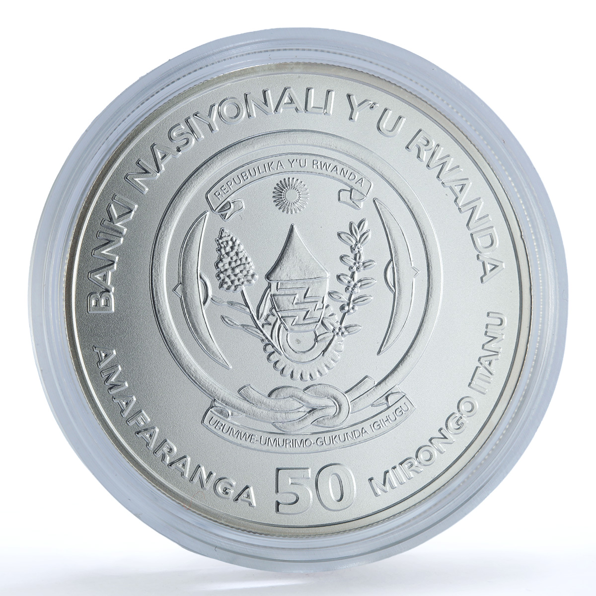 Rwanda 50 francs Gorilla KM-46 African Ounce Fauna Monkey silver coin 2008 Rwanda 50 francs Gorilla KM-46 African Ounce Fauna Monkey silver coin 2008