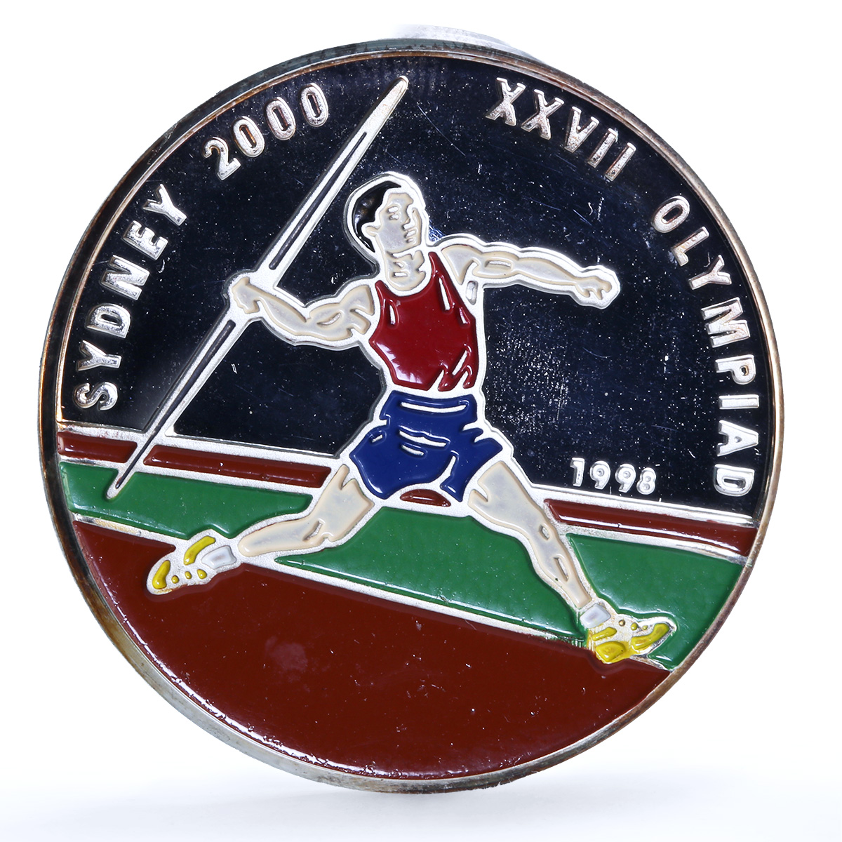 Afghanistan 500 afghanis Javelin Throw KM-1033 Sydney Olympics silver coin 1998
