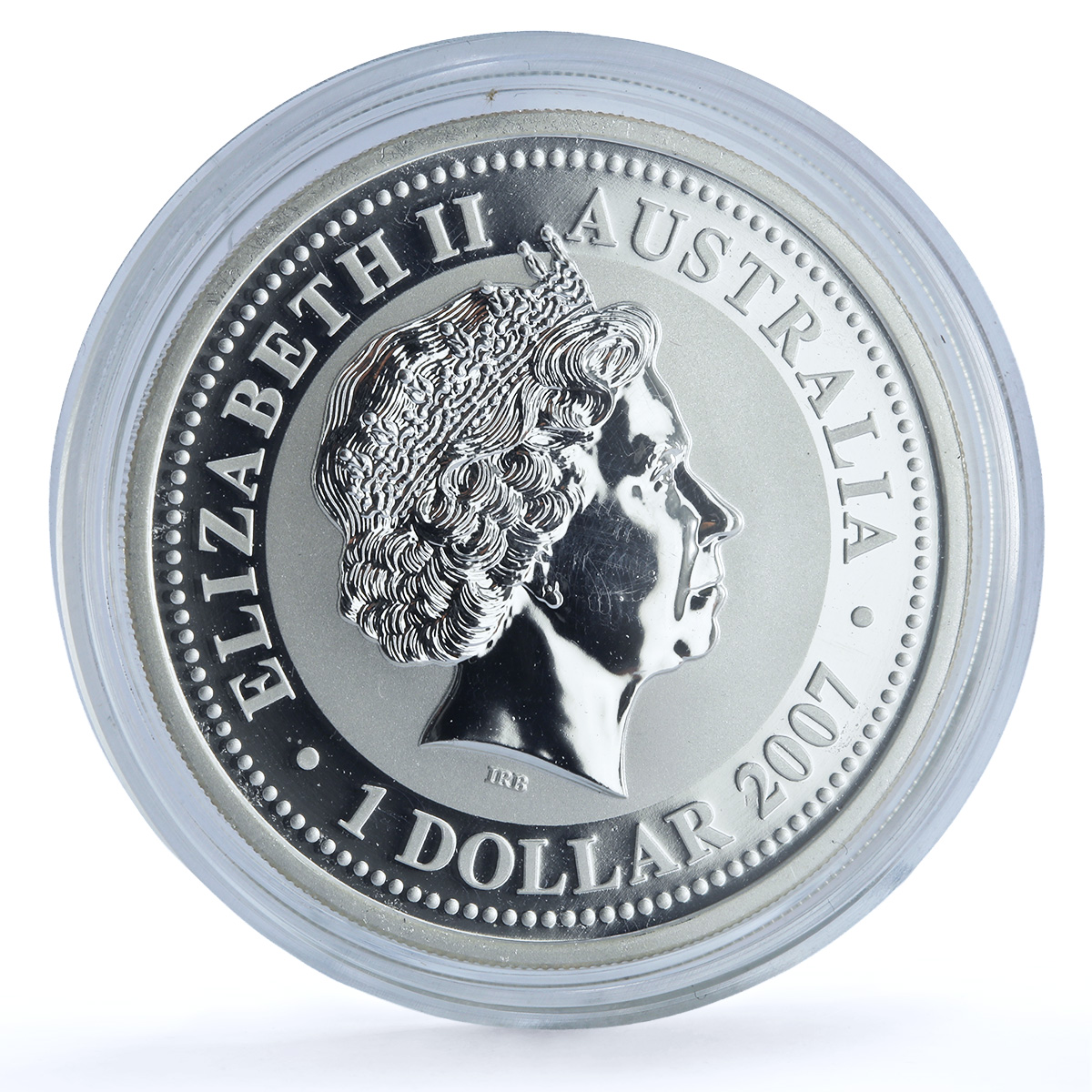 Australia 1 dollar Year Rat 2008 KM-1056a Lunar Series 1 Mouse silver coin 2007