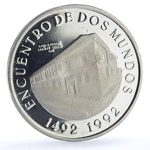 Colombia 10000 pesos Bogota Mint KM-284 Ibero-American proof silver coin 1991