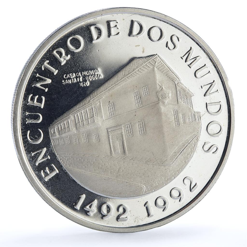 Colombia 10000 pesos Bogota Mint KM-284 Ibero-American proof silver coin 1991 Colombia 10000 pesos Bogota Mint KM-284 Ibero-American proof silver coin 1991