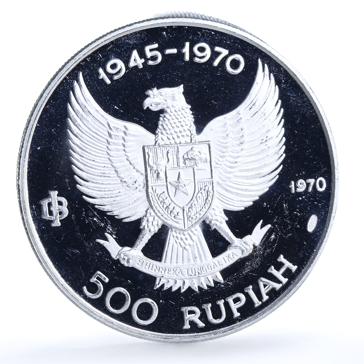 Indonesia 500 rupiah Wayang Dancer KM-25 Independence proof silver coin 1970 Indonesia 500 rupiah Wayang Dancer KM-25 Independence proof silver coin 1970