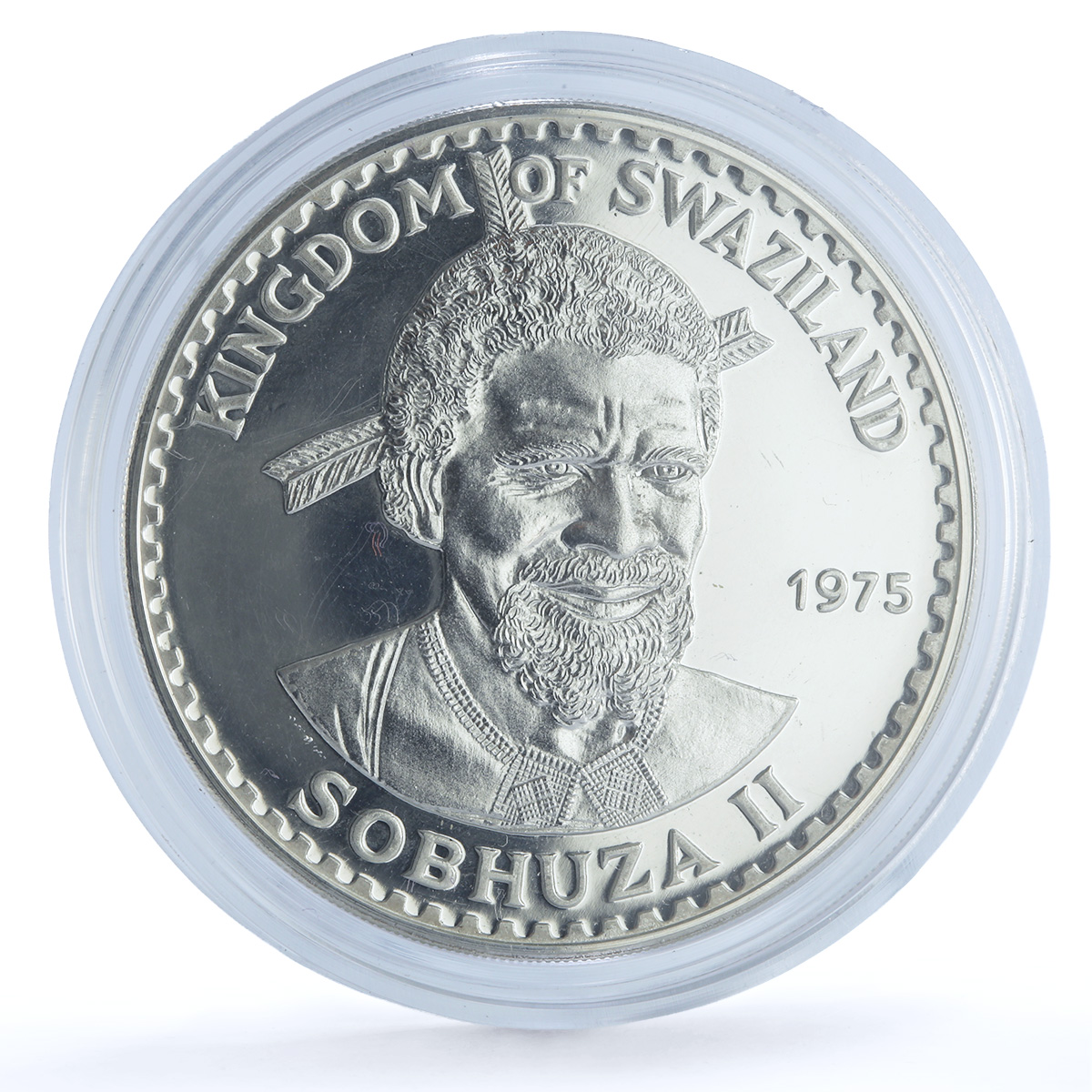 Swaziland 10 emalangeni Sobhuza II KM-25 Heron Bird BU silver coin 1975 Swaziland 10 emalangeni Sobhuza II KM-25 Heron Bird BU silver coin 1975