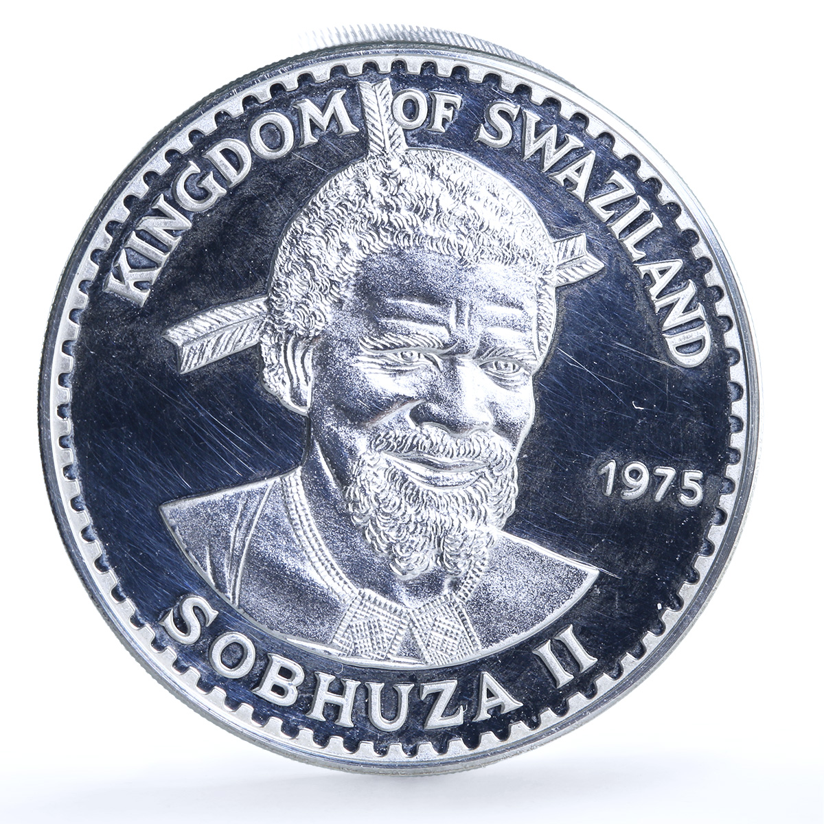 Swaziland 10 emalangeni Sobhuza II KM-25 Heron Bird BU silver coin 1975 Swaziland 10 emalangeni Sobhuza II KM-25 Heron Bird BU silver coin 1975