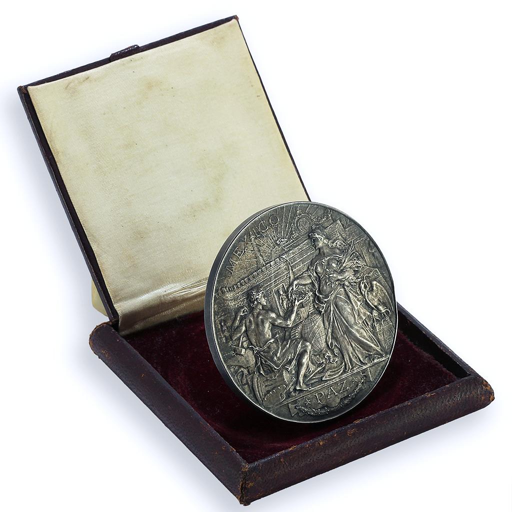 France Expo Paris Societe Ingenieurs Civils Mexico Contreras silver medal 1899 France Expo Paris Societe Ingenieurs Civils Mexico Contreras silver medal 1899